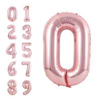 Шар Цифра Нежно-розовая 102 см с гелием 1 шт