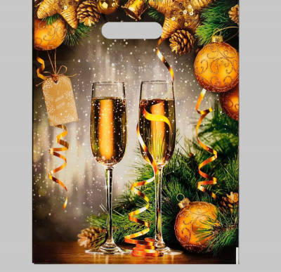 Пакет п/э Звон бокалов 40*31 см 1 шт Пакет п/э Звон бокалов 40*31 см 1 шт