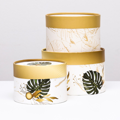 Коробка круг Тропики №1 13*8,5 см рис микс 1 шт