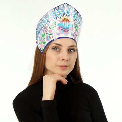 Кокошник Фантазия голубо-розовый картон 1 шт  