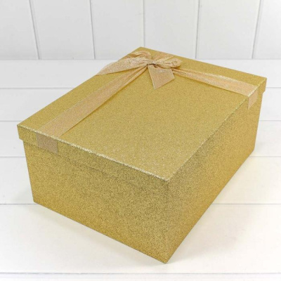 Коробка прямоуг Блеск золото №8 30*22,8*13,3 см 1 шт