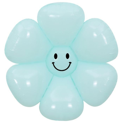Шар фольга Фигура Ромашка Улыбка голубая (ВЗ) Шар фольга Фигура Ромашка Улыбка голубая (ВЗ)