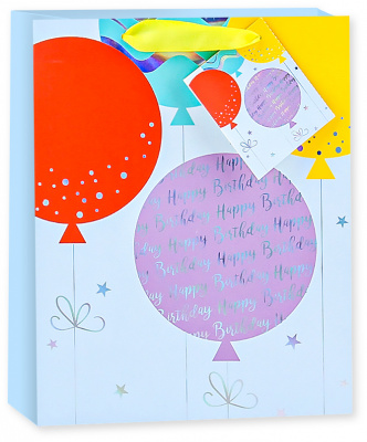 Пакет С ДР Воздушные шары 23*18*10 см 1 шт