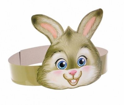 Маска - ободок картон Зайчик 1 шт