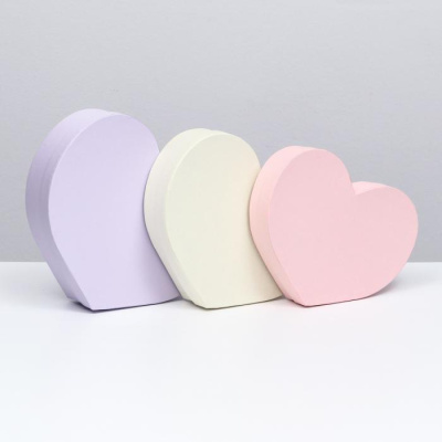 Коробка сердце Дымка №1 25*20*5 см цвет микс 1 шт