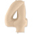 Шар Цифра 4 кремовая 102 см (FM) Шар Цифра 4 кремовая 102 см (FM)