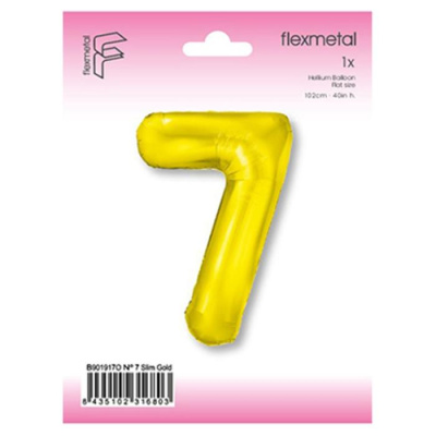 Шар Цифра 7 золото Слим 100 см (FM) Шар Цифра 7 золото Слим 100 см (FM)