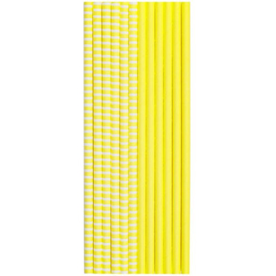 Трубочки для коктейля Веселая Затея Желтая 12 шт