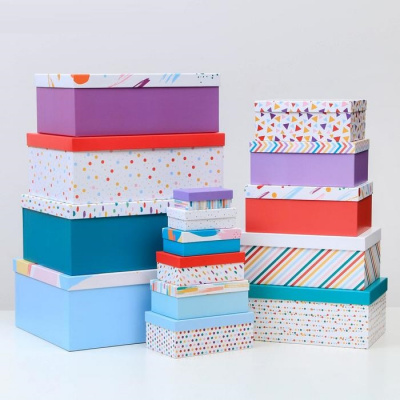 Коробка прямоуг Поздравляю №2 14*8.4*4.5 см рис микс 1 шт