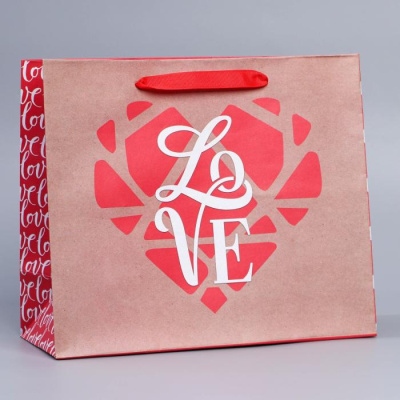Пакет крафт Сердце 23*27*11,5 см 1 шт Пакет крафт Сердце 23*27*11,5 см 1 шт