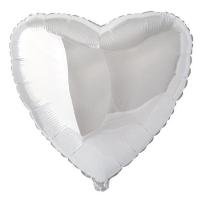 Шар фольга без рисунка Сердце 32" серебро (FM) Шар фольга без рисунка Сердце 32" серебро (FM)