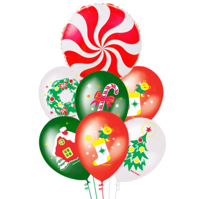 Букет Леденец новогодний красный 7 шт 