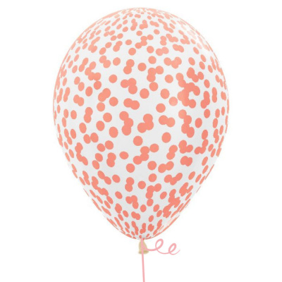 Букет Шары кристалл с конфетти круги матовый розовое золото 35 см 