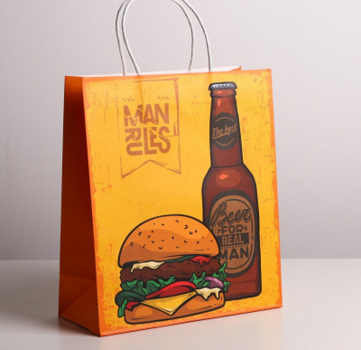 Пакет ламинат Man rules 26*30*11,5 см 1 шт