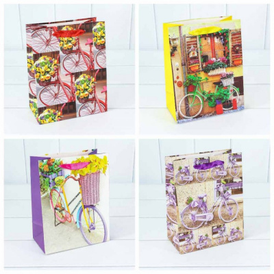 Пакет ламинат Велосипеды 18*23*10 см 1 шт