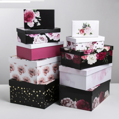 Коробка прямоуг Вальс №10 цвет микс 32,5*20*12,5 см 1 шт