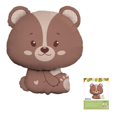 Шар фольга Фигура Медвежонок (Ag)G36 Шар фольга Фигура Медвежонок (Ag)G36