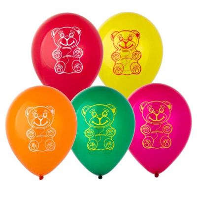 В 12" Кристалл ассорти Мишка мармеладный 50 шт В 12" Кристалл ассорти Мишка мармеладный 50 шт