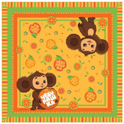 Салфетка Веселая Затея Чебурашка 33 см 20 шт Салфетка Веселая Затея Чебурашка 33 см 20 шт