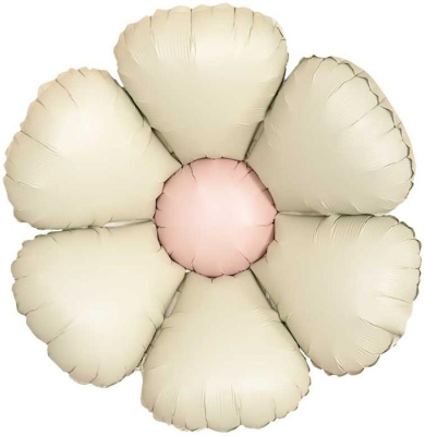 Шар фольга Фигура Ромашка молочный (под воздух) Шар фольга Фигура Ромашка молочный (под воздух)