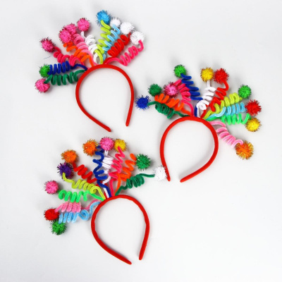 Ободок Бомбошки микс 1 шт Ободок Бомбошки микс 1 шт