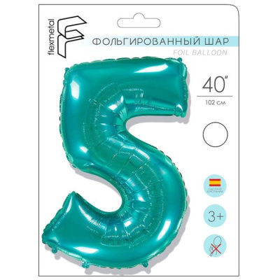 Шар Цифра 5 тиффани 102 см (FM)