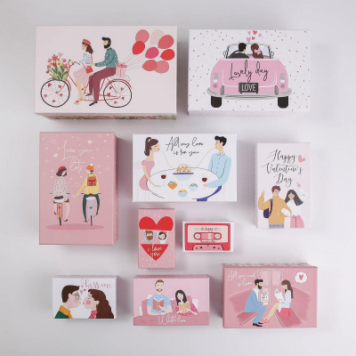 Коробка прямоуг Любовь №5 20*12.5*7.5 см рис микс 1 шт