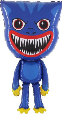 Шар фольга Фигура Зубастик синий (Gr) G36 Шар фольга Фигура Зубастик синий (Gr) G36