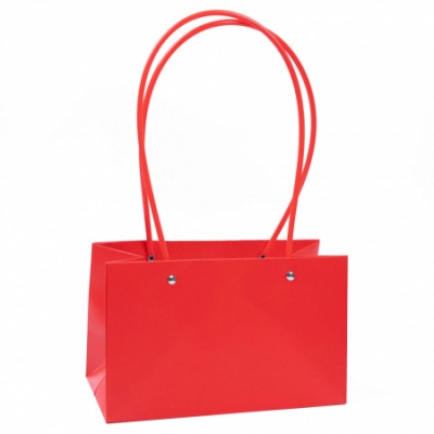 Сумочка для цветов красная 22*10,5*13,5 см 1 шт