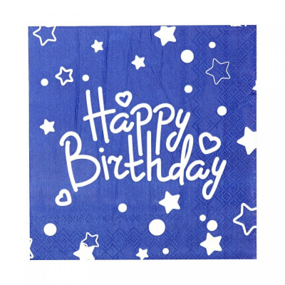 Салфетка С ДР синий 33*33 см 20 шт Салфетка С ДР синий 33*33 см 20 шт