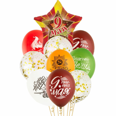 Букет 9 Мая! День Победы! 10 шт