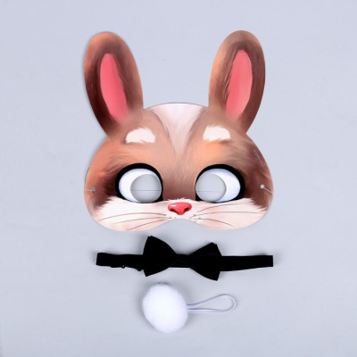 Набор (3в1) Зайчонок (ободок, бабочка, хвост) 1 шт Набор (3в1) Зайчонок (ободок, бабочка, хвост) 1 шт