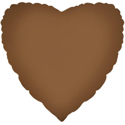 Шар фольга без рисунка Сердце 18" шоколад матовый (FM) Шар фольга без рисунка Сердце 18" шоколад матовый (FM)