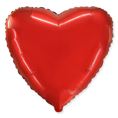 Шар фольга без рисунка Сердце 4" красный (FM) Шар фольга без рисунка Сердце 4" красный (FM)