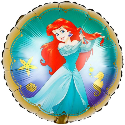 Шар Круг фольга 18" Русалочка Ариэль