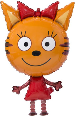 Шар Фигура ходячий фольга Три кота Карамелька 81 см