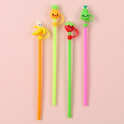 Трубочки для коктейля Фрукты микс 4 шт   Трубочки для коктейля Фрукты микс 4 шт