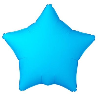 Шар фольга без рисунка Звезда 18" Неон голубой Шар фольга без рисунка Звезда 18" Неон голубой