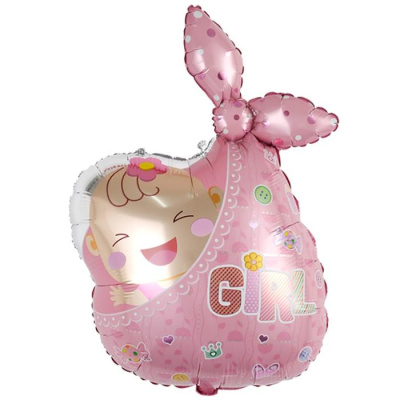 Шар фольга Фигура Малыш Девочка в пеленке (ВЗ)