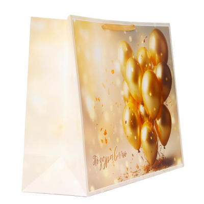 Пакет ламинат Поздравляю XXL 61*46*20 см 1 шт