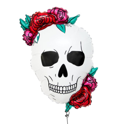 Шар фигура надутая гелием Череп 1 шт