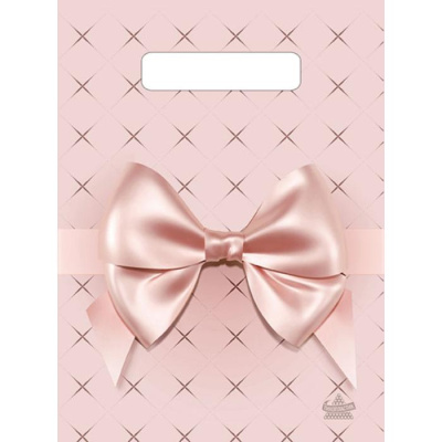 Пакет п/э Персиковый бант 19*25 см 1 шт