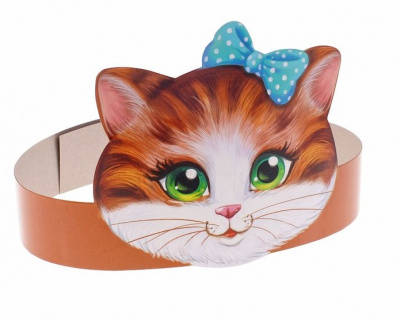 Маска - ободок картон Кошечка 1 шт Маска - ободок картон Кошечка 1 шт
