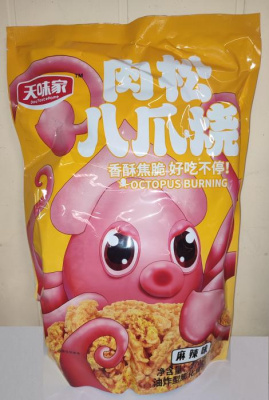 Чипсы Tianweijia в виде лапок осьминога с остро-пряным вкусом 270 г 1 шт Чипсы Tianweijia в виде лапок осьминога с остро-пряным вкусом 270 г 1 шт