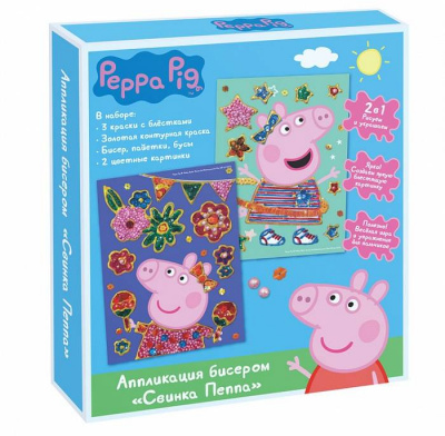 Аппликация бисером Свинка Пеппа 1 шт