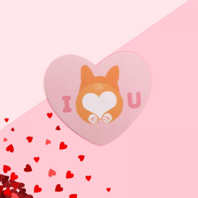 Открытка Любовь корги 7*6 см 1 шт Открытка Любовь корги 7*6 см 1 шт