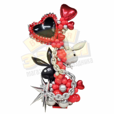 Стойка из шаров Нерушимые узы любви 2 м Стойка из шаров Нерушимые узы любви 2 м