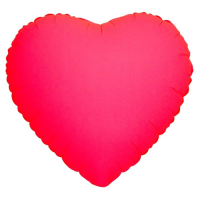 Шар фольга без рисунка Сердце 18" Неон розовый Шар фольга без рисунка Сердце 18" Неон розовый