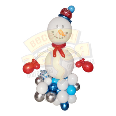 Фигура из шаров Снеговик 1,5 м