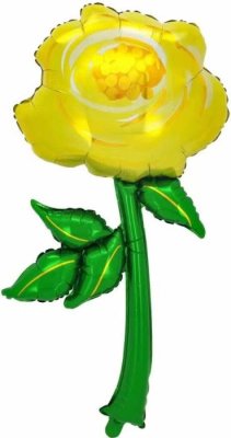 Шар фольга Фигура Роза желтая (FL) Шар фольга Фигура Роза желтая (FL)